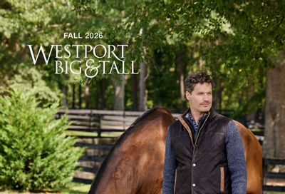 Westport Big & Tall Fall Catalog Weekly Ad October 1 - November 30, 2026