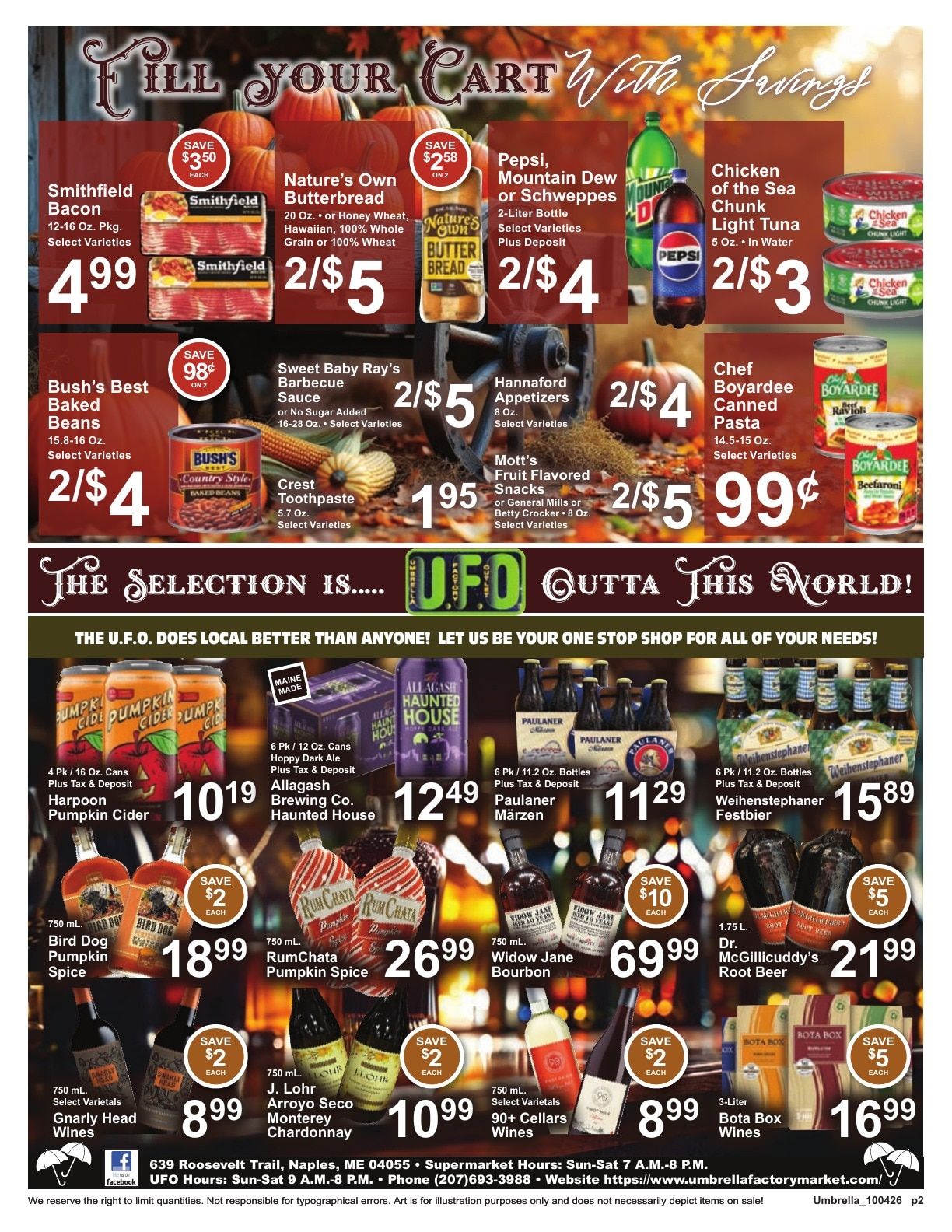Umbrella Factory Supermarket Weekly Ad October 4 - 10, 2026