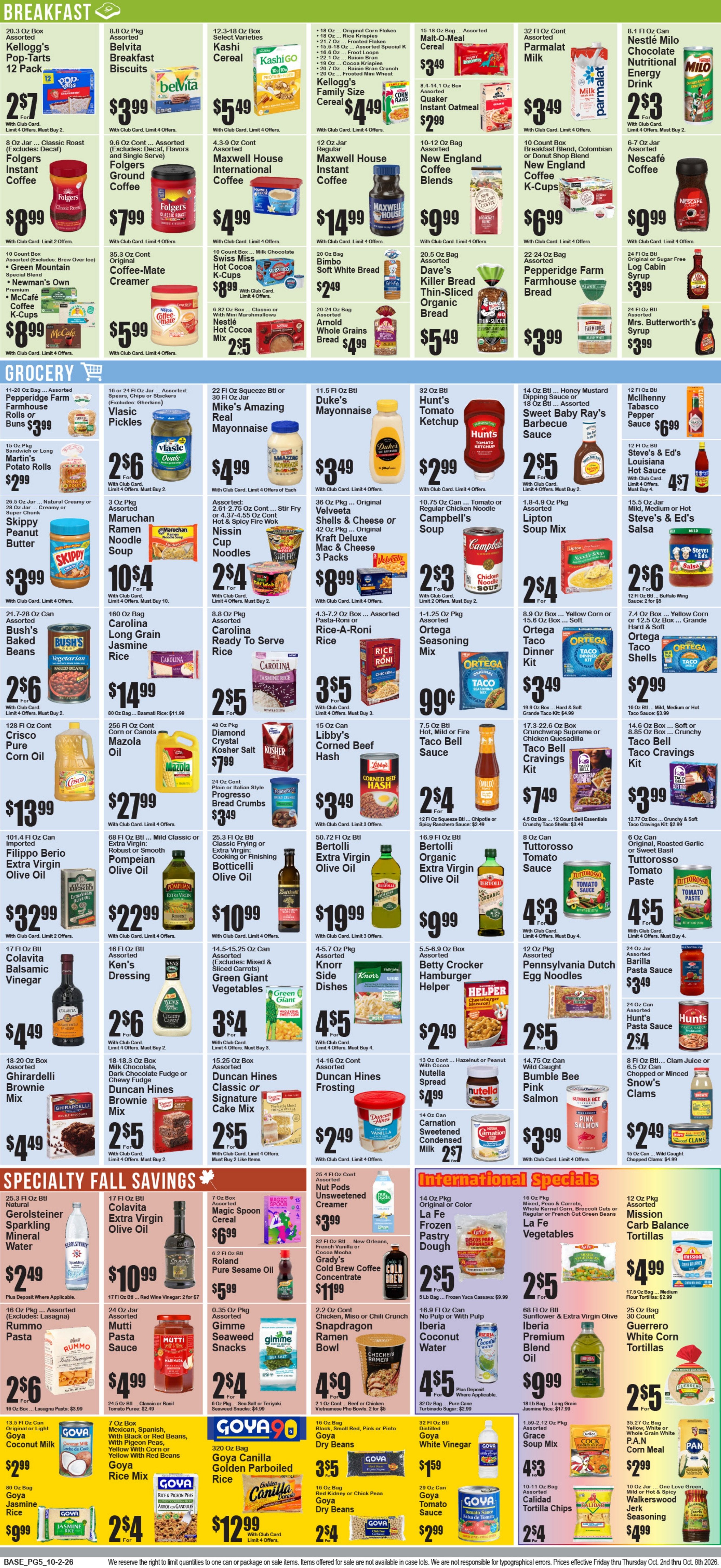 Jack's Market NYC Weekly Ad October 2 - 8, 2026