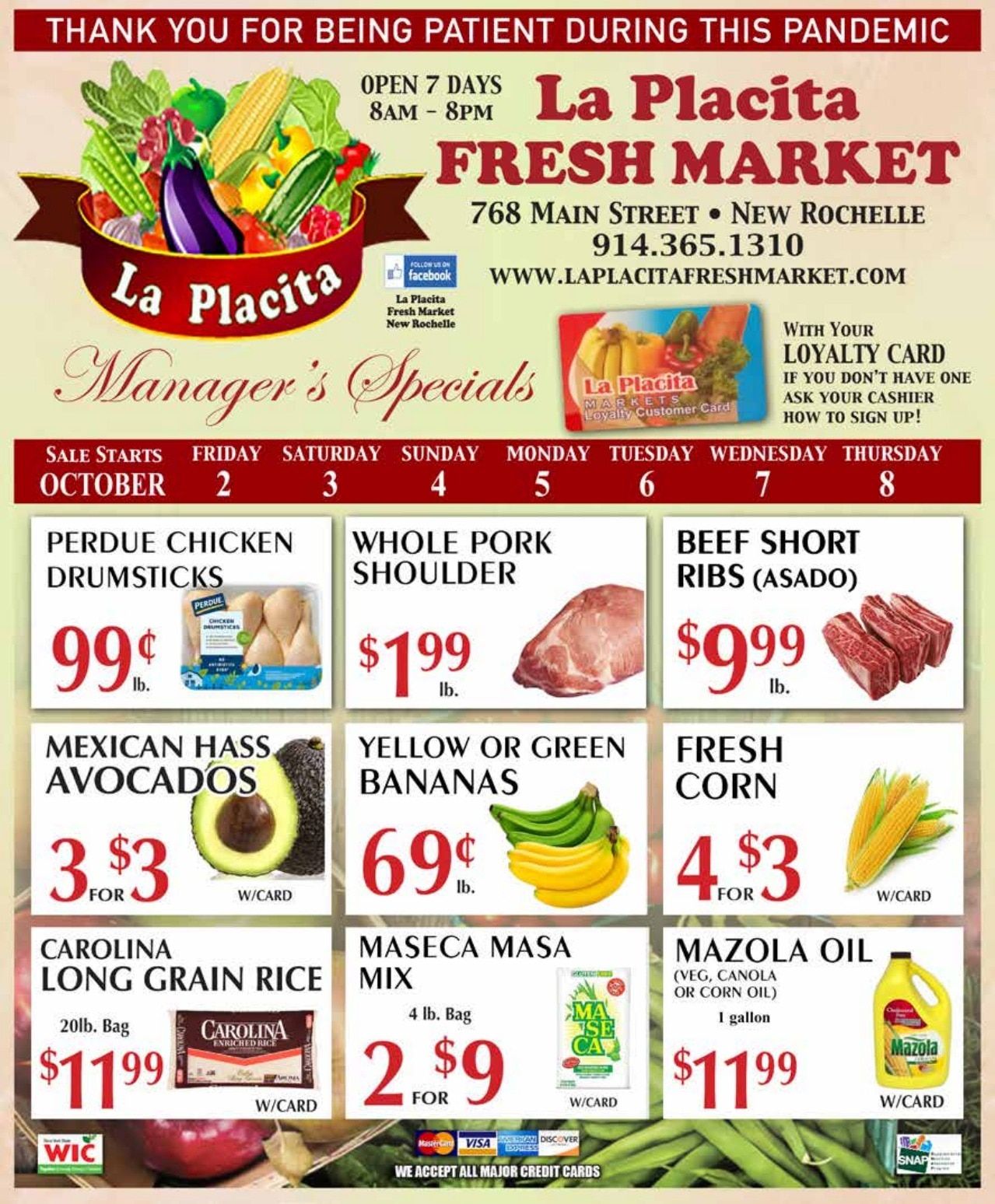 La Placita Fresh Market Weekly Ad October 2 - 8, 2026