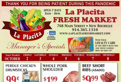 La Placita Fresh Market Weekly Ad October 2 - 8, 2026
