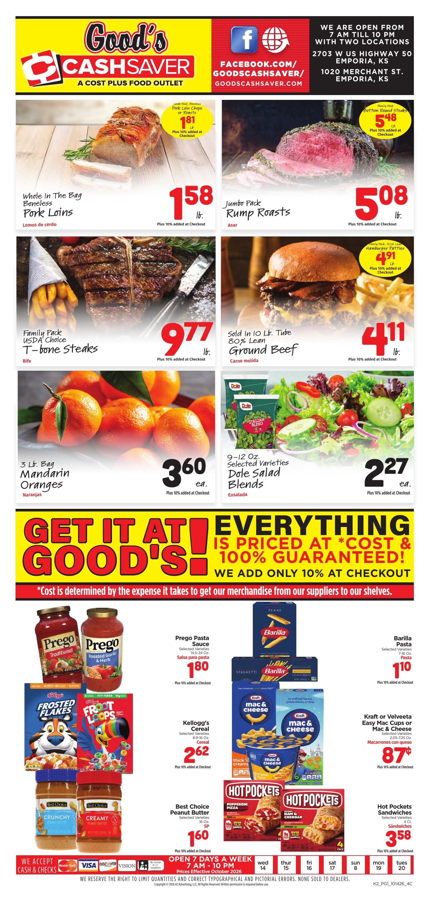 Good's Cash Saver Weekly Ad October 14 - 20, 2026