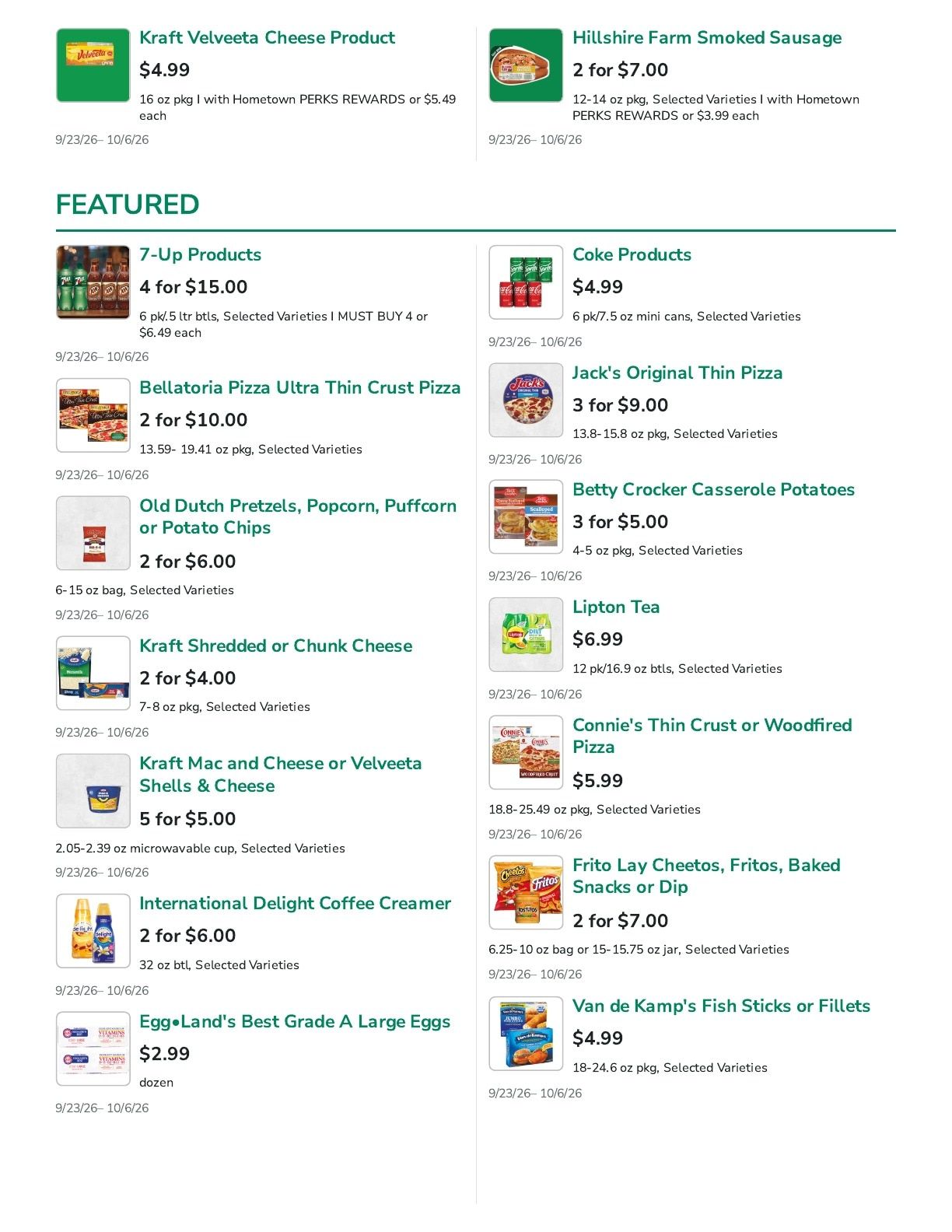 Denny's SuperValu Weekly Ad September 23 - October 6, 2026
