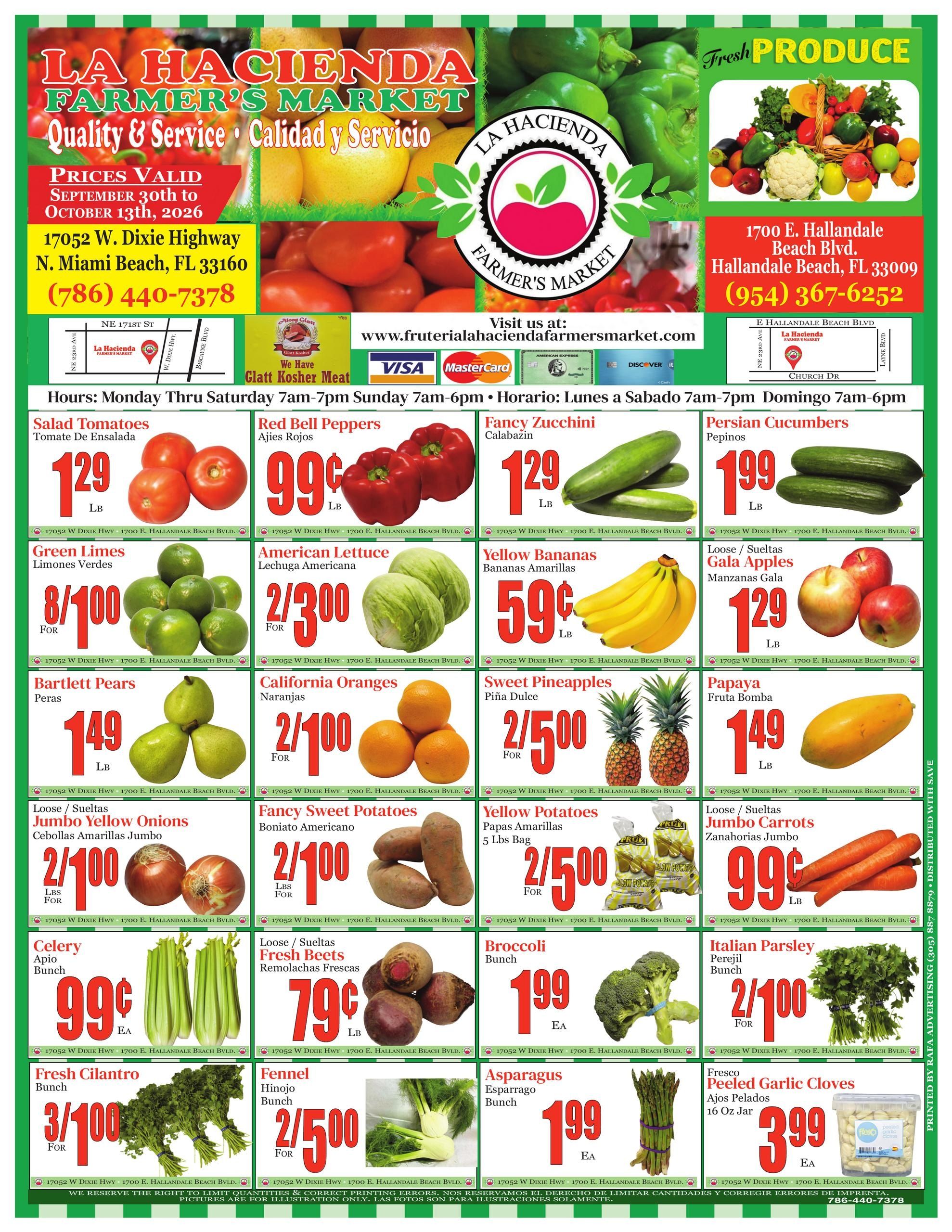 Fruteria La Hacienda Market Weekly Ad September 30 - October 13, 2026