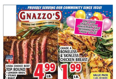 Gnazzo's Food Center Weekly Ad September 30 - October 6, 2026