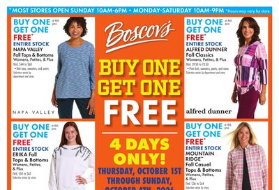 Boscov's (Bridgeport Area, CT) Boscov’s Weekly Weekly Ad October 1 - 7, 2026