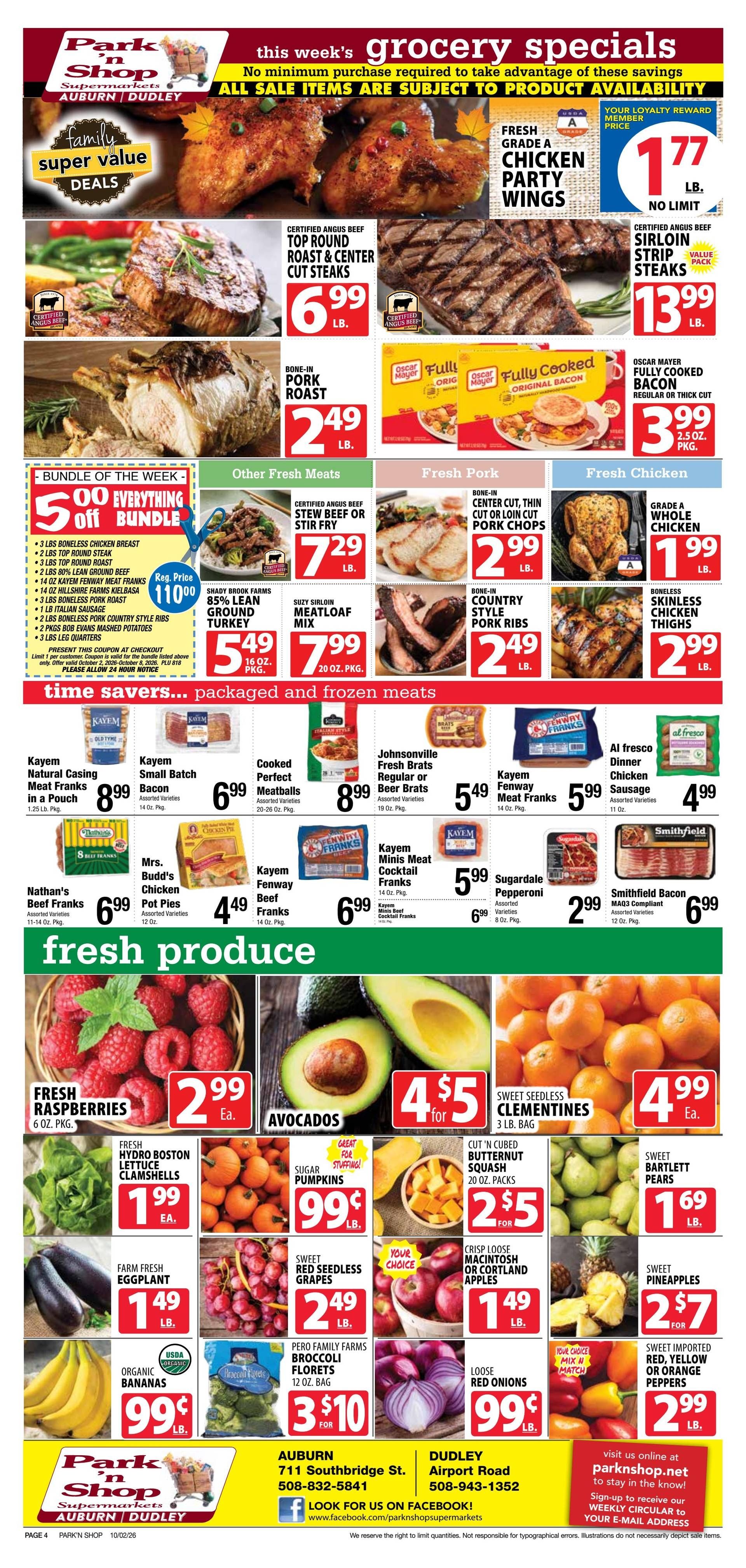 Park 'n Shop Weekly Ad October 2 - 8, 2026