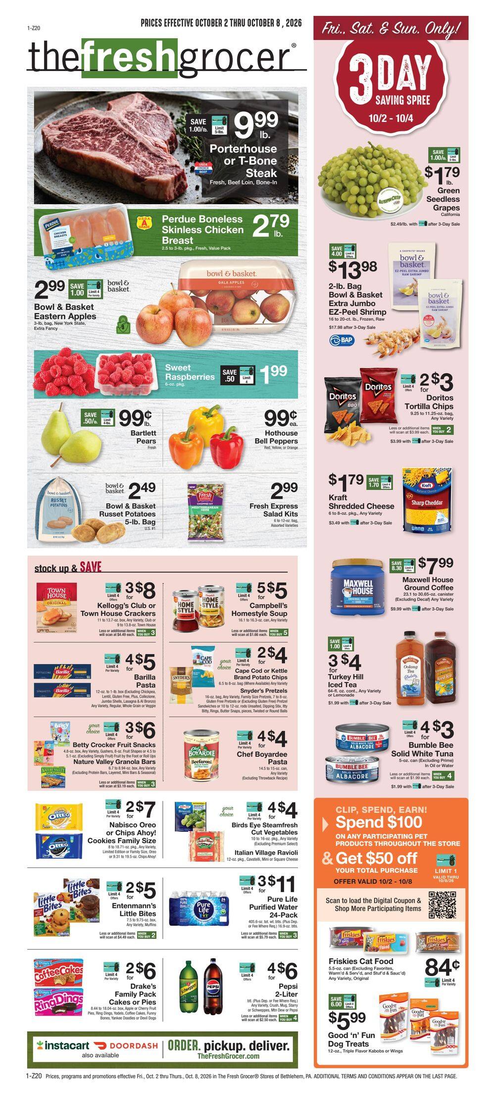 The Fresh Grocer (1880 Stefko Blvd, Bethlehem, PA) Weekly Ad October 2 - 8, 2026