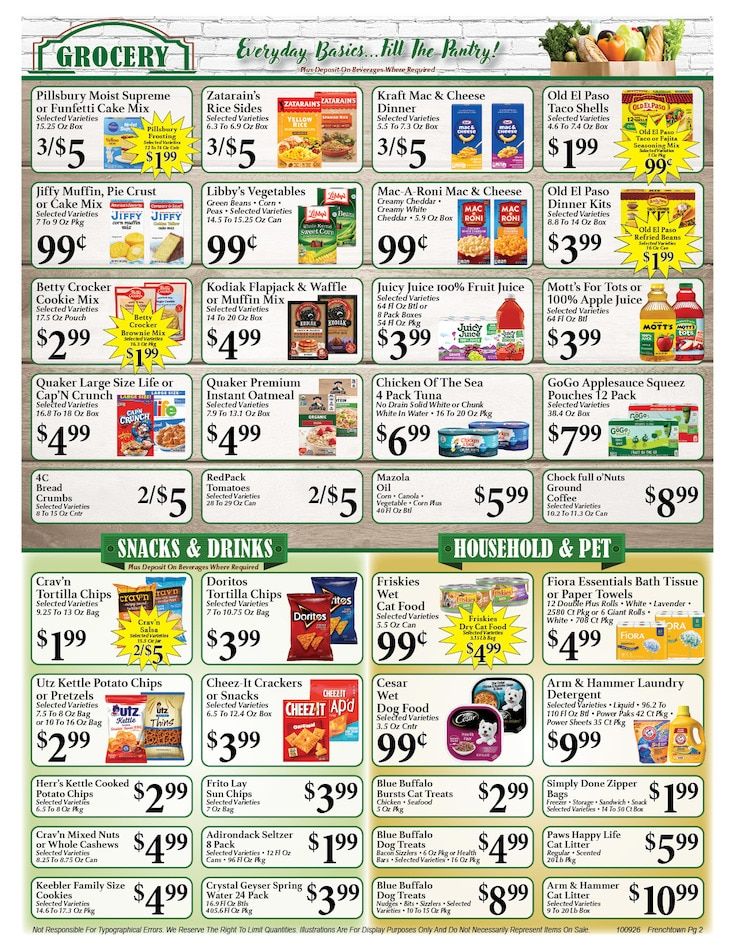 Frenchtown Market Weekly Ad October 9 - 15, 2026