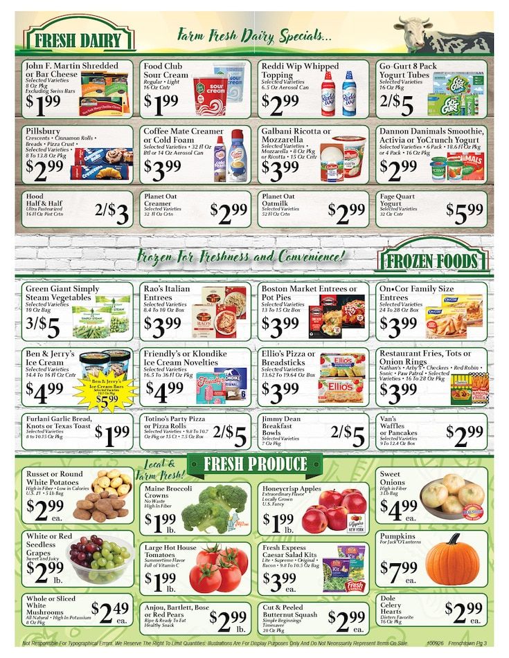 Frenchtown Market Weekly Ad October 9 - 15, 2026