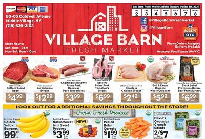 Village Barn Fresh Market Weekly Ad October 2 - 8, 2026