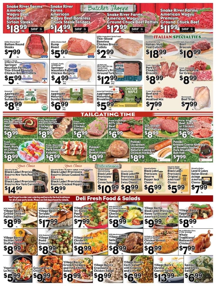 Village Barn Fresh Market Weekly Ad October 2 - 8, 2026