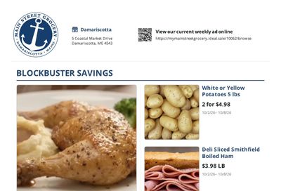 Main Street Grocery Weekly Ad October 2 - 8, 2026