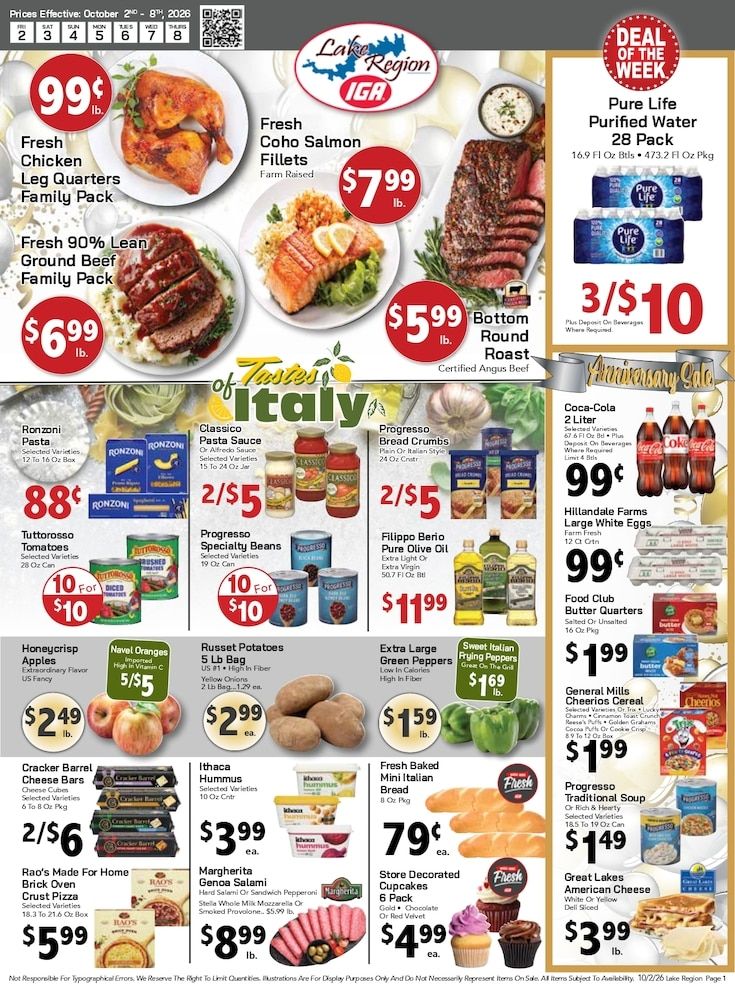 Lake Region IGA Weekly Ad October 2 - 8, 2026