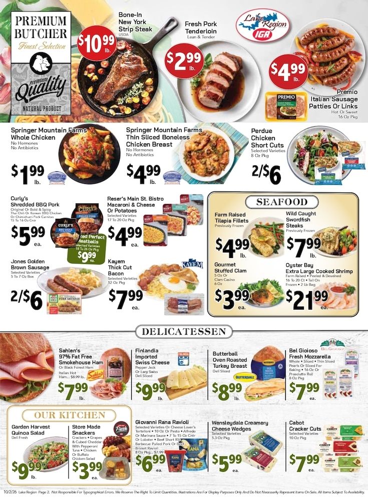 Lake Region IGA Weekly Ad October 2 - 8, 2026