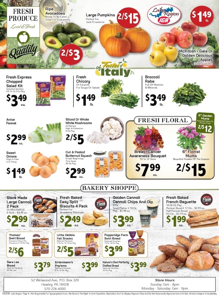 Lake Region IGA Weekly Ad October 2 - 8, 2026
