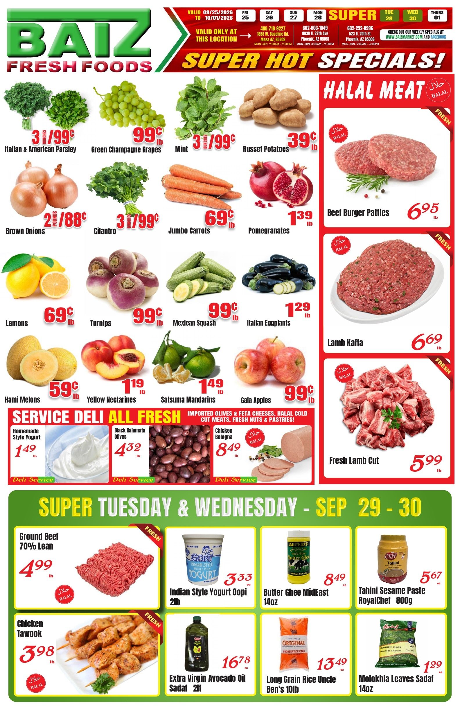 Baiz Market (Mesa, AZ) Weekly Ad September 25 - October 1, 2026