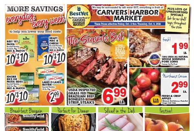 Carver's Harbor Market Weekly Ad October 2 - 8, 2026