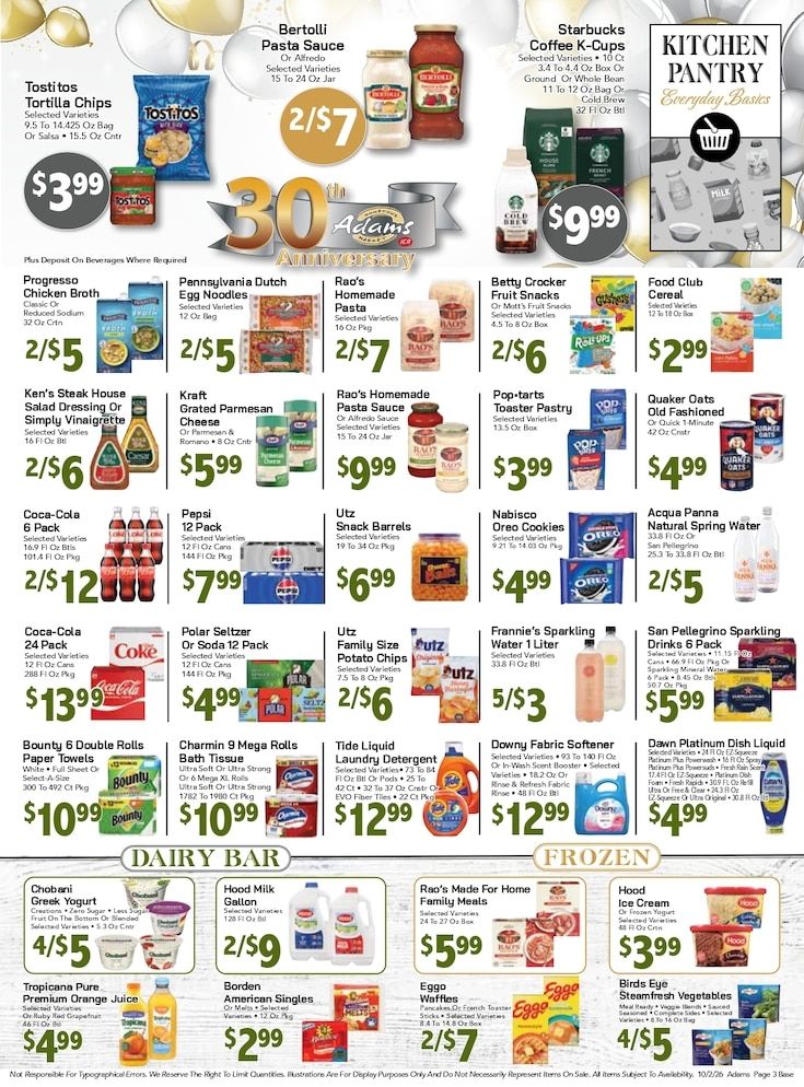 Adams Hometown Market (25 Providence Street, West Warwick, RI) Weekly Ad October 2 - 8, 2026