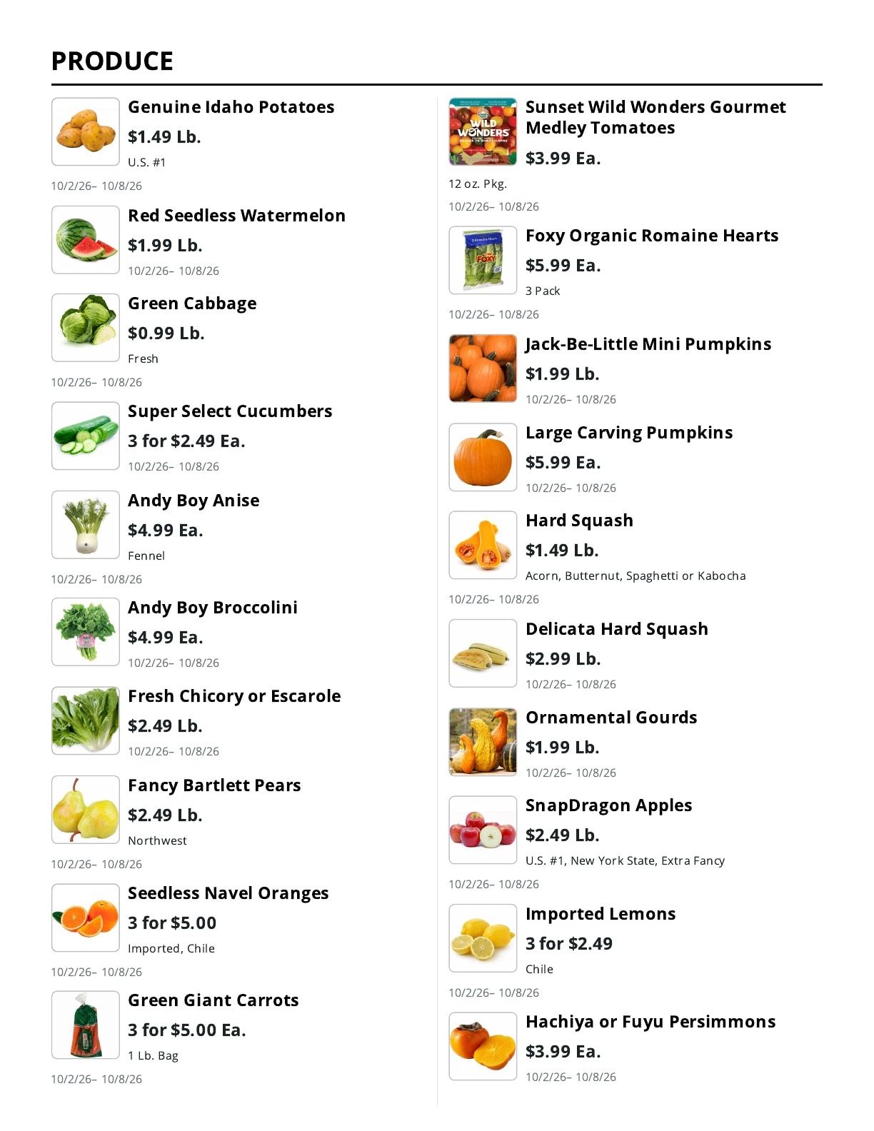 La Bella Marketplace (Brooklyn, NY) Weekly Ad October 2 - 8, 2026