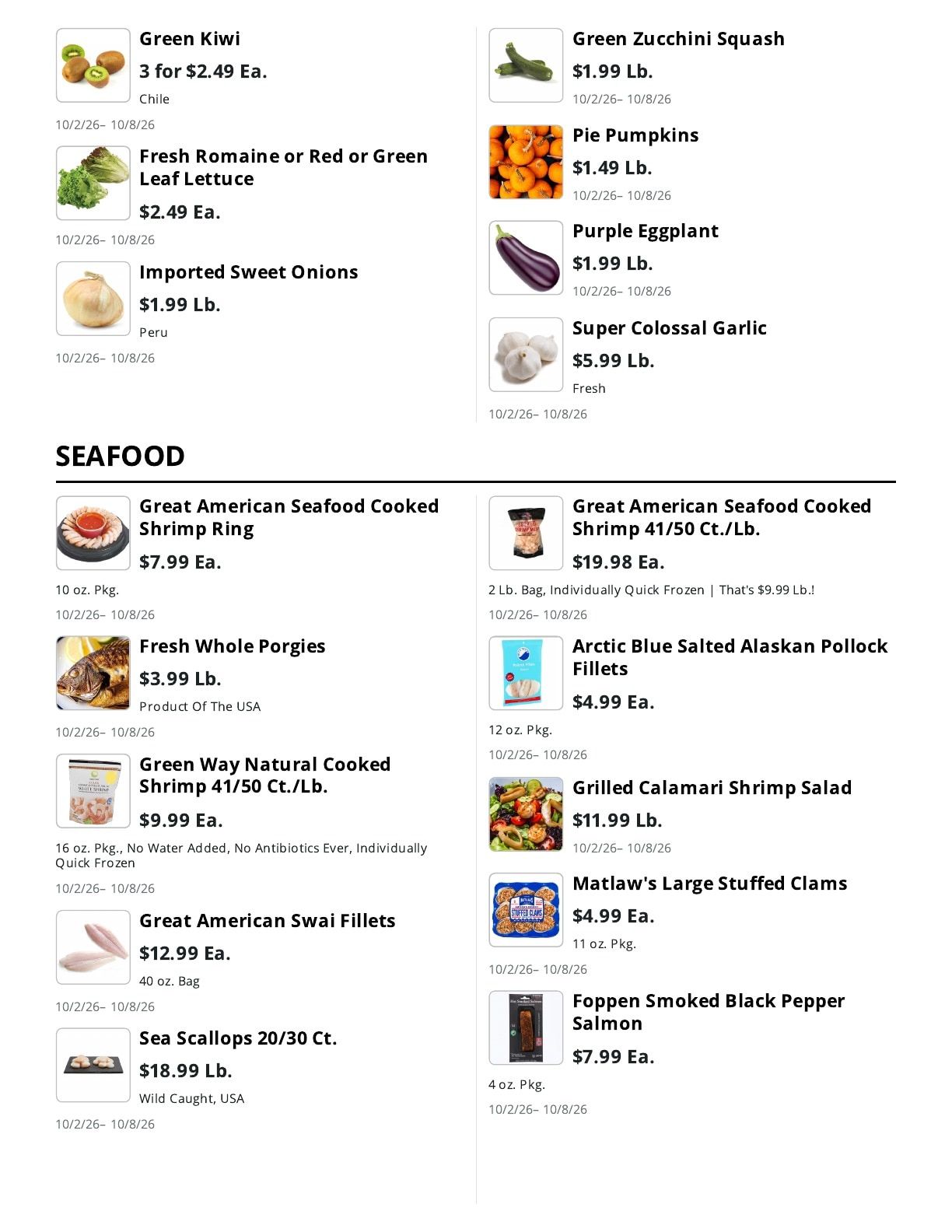 La Bella Marketplace (Brooklyn, NY) Weekly Ad October 2 - 8, 2026