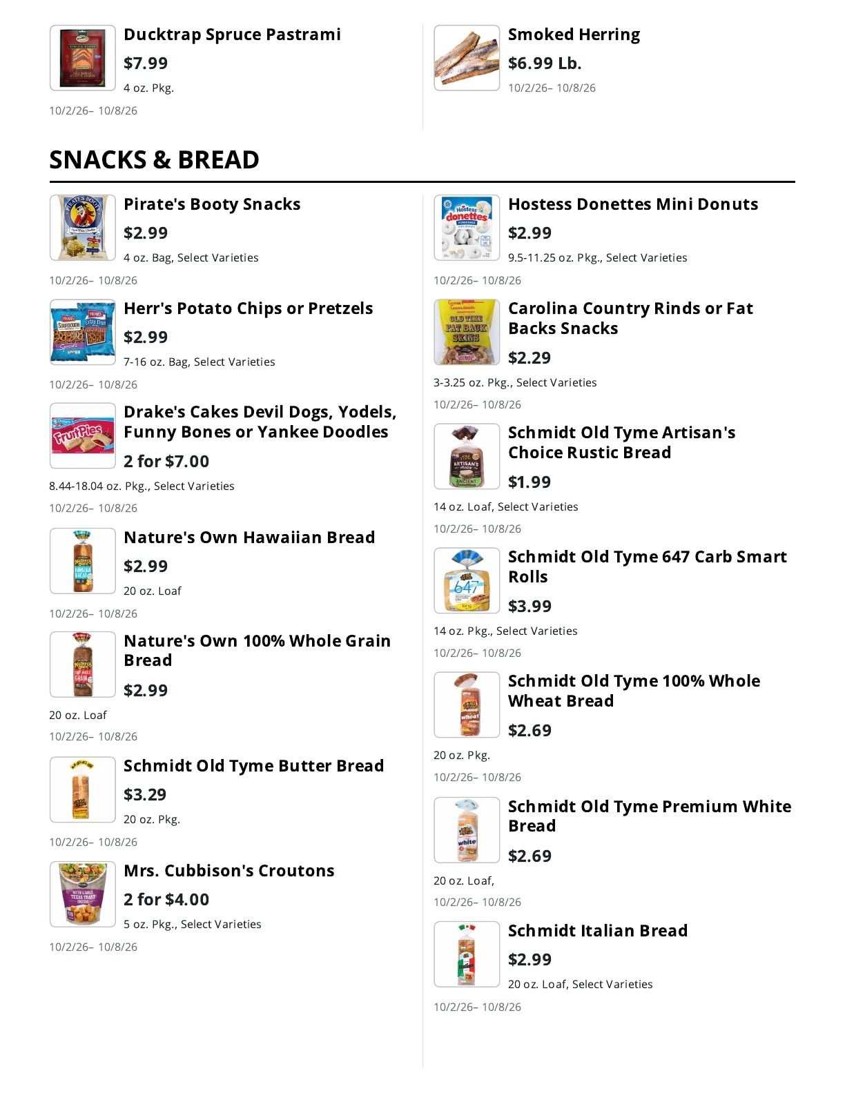 La Bella Marketplace (Staten Island, NY) Weekly Ad October 2 - 8, 2026