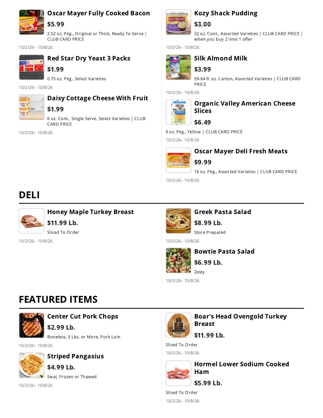 La Bella Marketplace (Staten Island, NY) Weekly Ad October 2 - 8, 2026