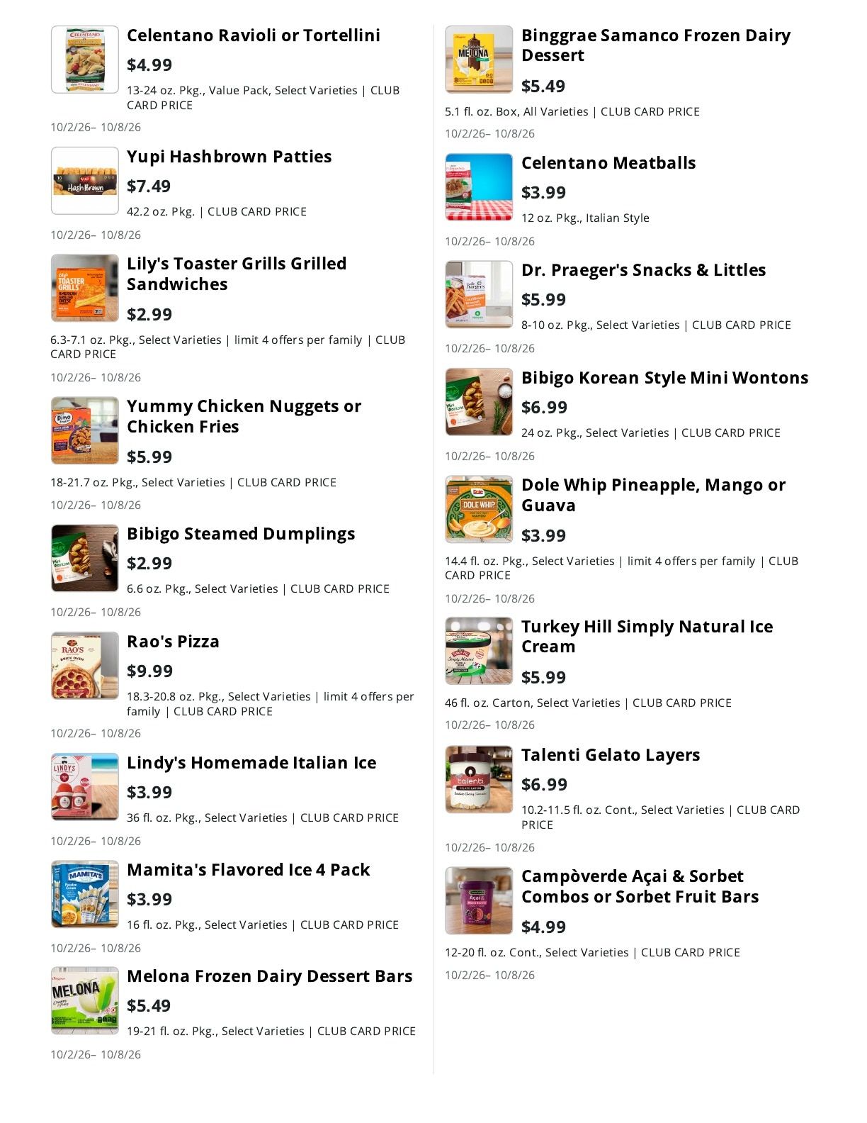 La Bella Marketplace (Staten Island, NY) Weekly Ad October 2 - 8, 2026
