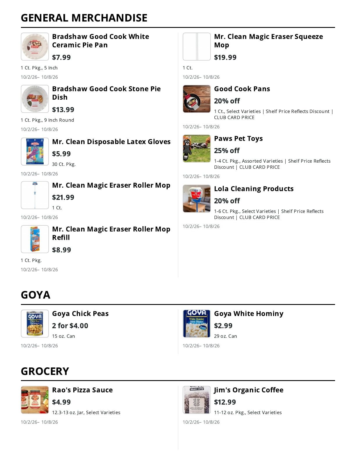 La Bella Marketplace (Staten Island, NY) Weekly Ad October 2 - 8, 2026