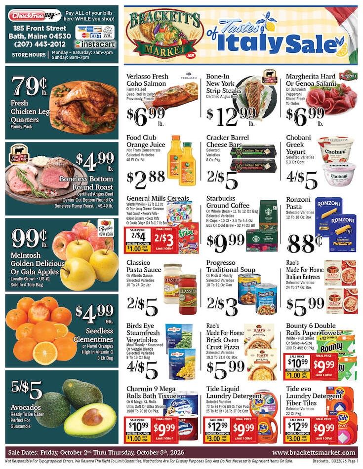 Brackett's Market Weekly Ad October 2 - 8, 2026