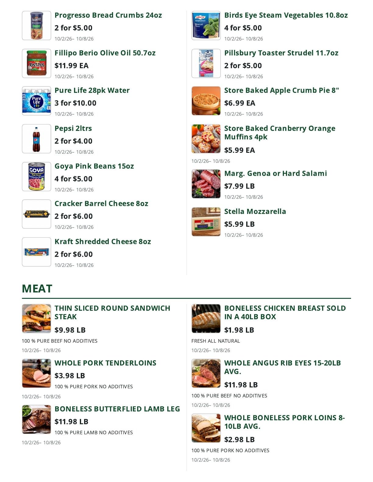 Bob's Butcher & Basket Weekly Ad October 2 - 8, 2026