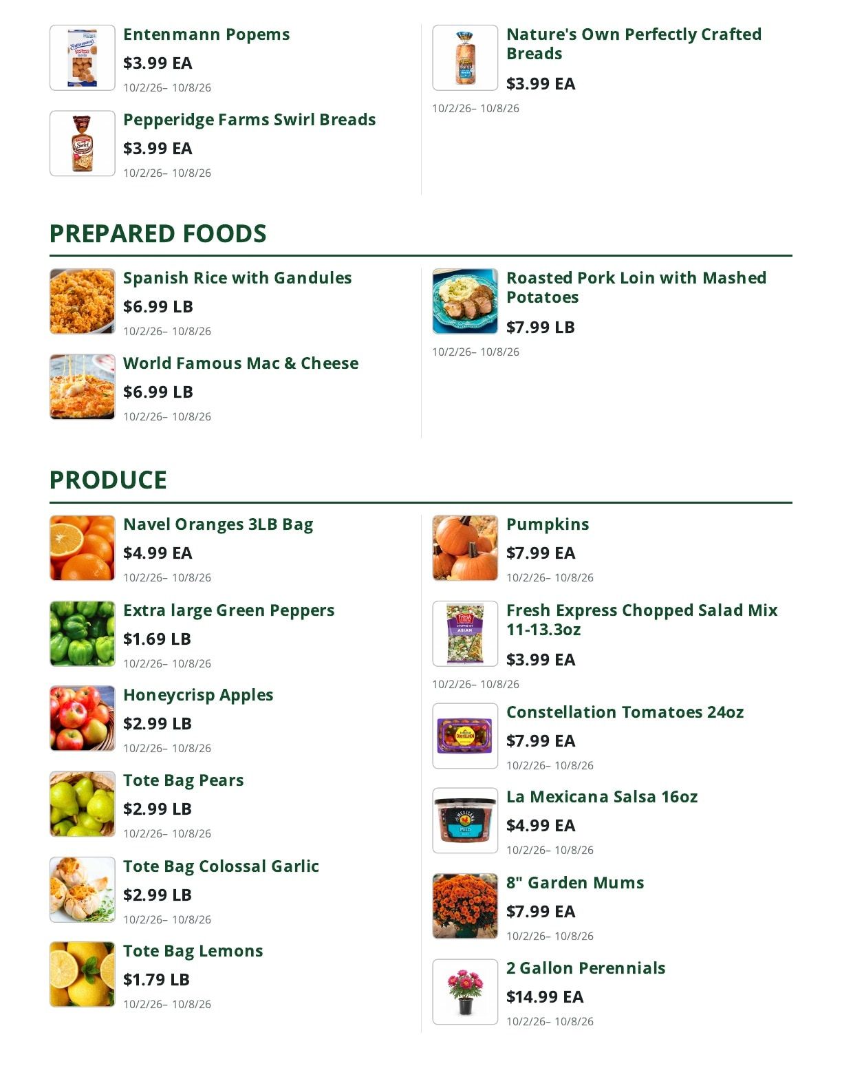 Bob's Butcher & Basket Weekly Ad October 2 - 8, 2026