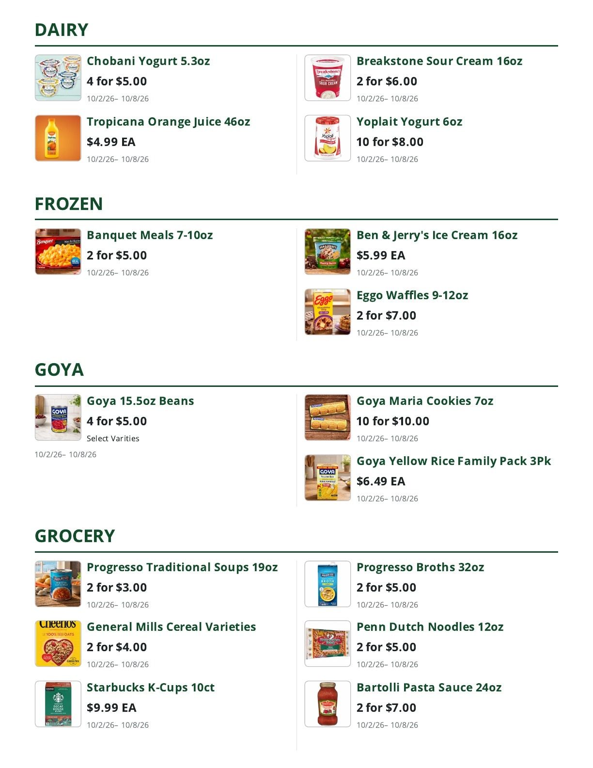 Bob's Butcher & Basket Weekly Ad October 2 - 8, 2026