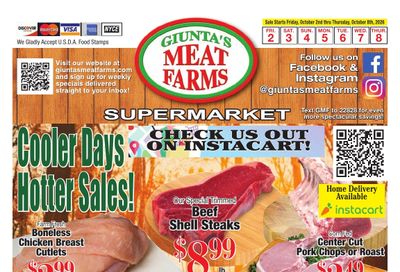 Giunta's Meat Farms Weekly Ad October 2 - 8, 2026