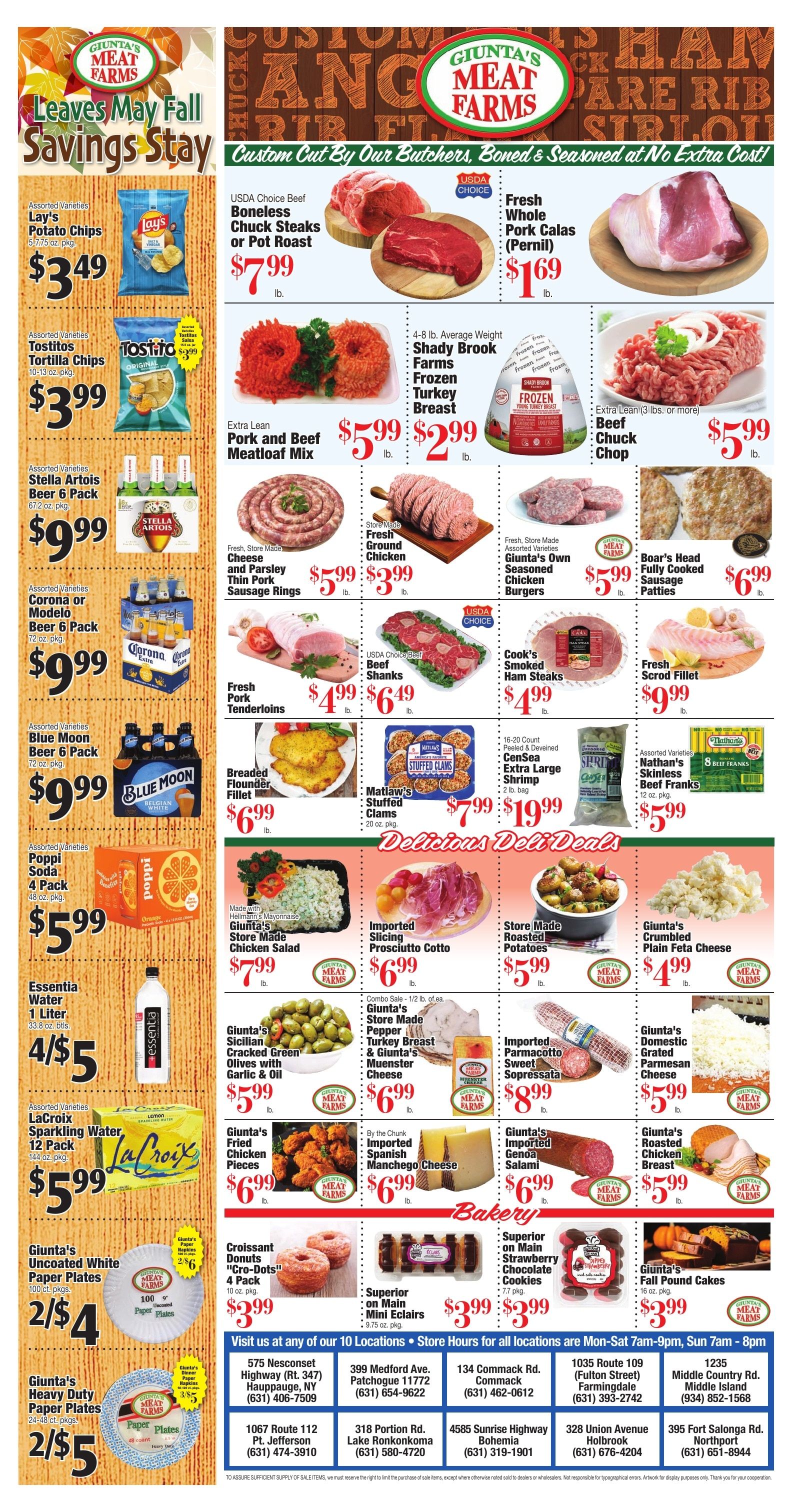 Giunta's Meat Farms Weekly Ad October 2 - 8, 2026