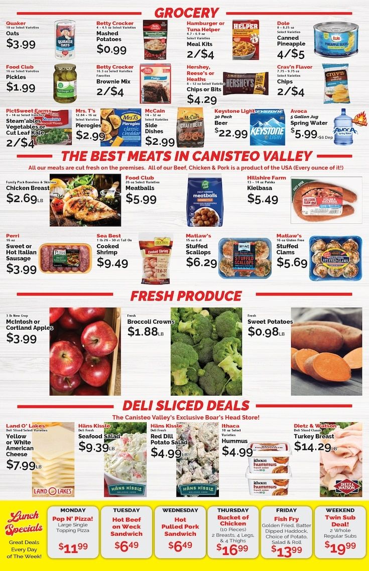 Canisteo Shurfine Weekly Ad October 2 - 8, 2026