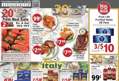 Adams Hometown Market (Middlebury Area, CT) Weekly Ad October 2 - 8, 2026