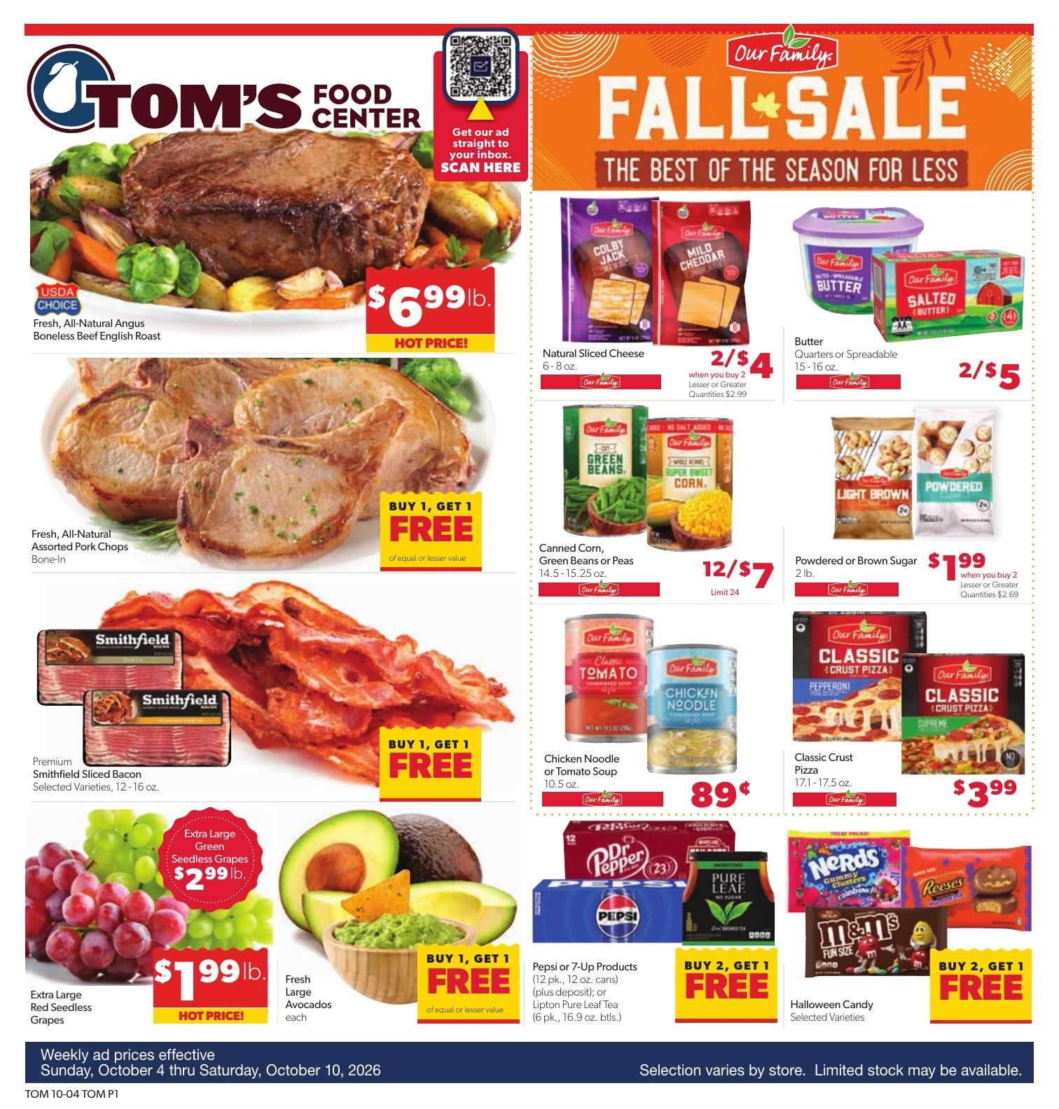 Tom's Food Center (Okemos, MI) Weekly Ad October 4 - 10, 2026