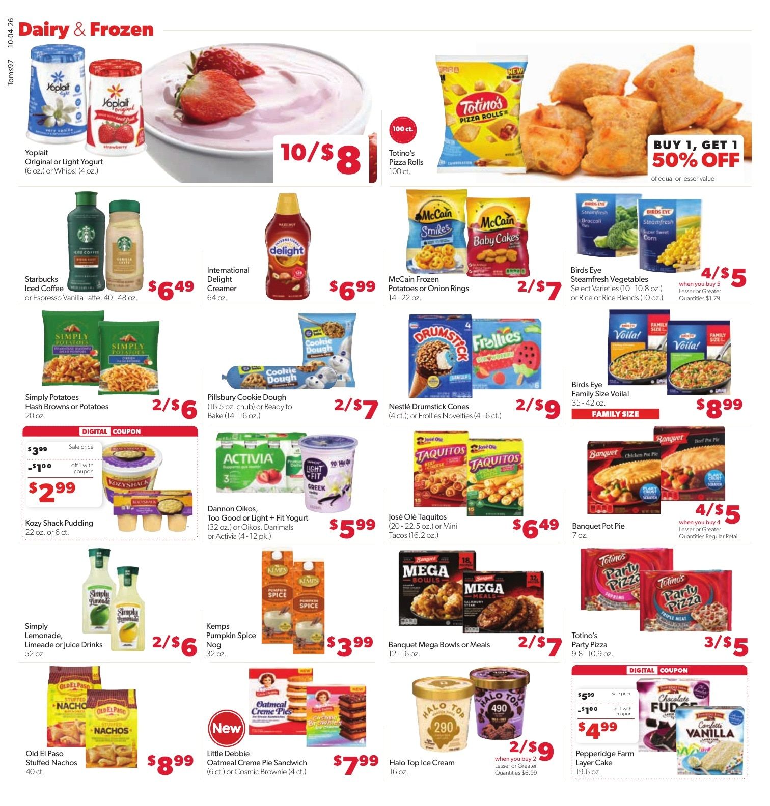 Tom's Food Center (Okemos, MI) Weekly Ad October 4 - 10, 2026