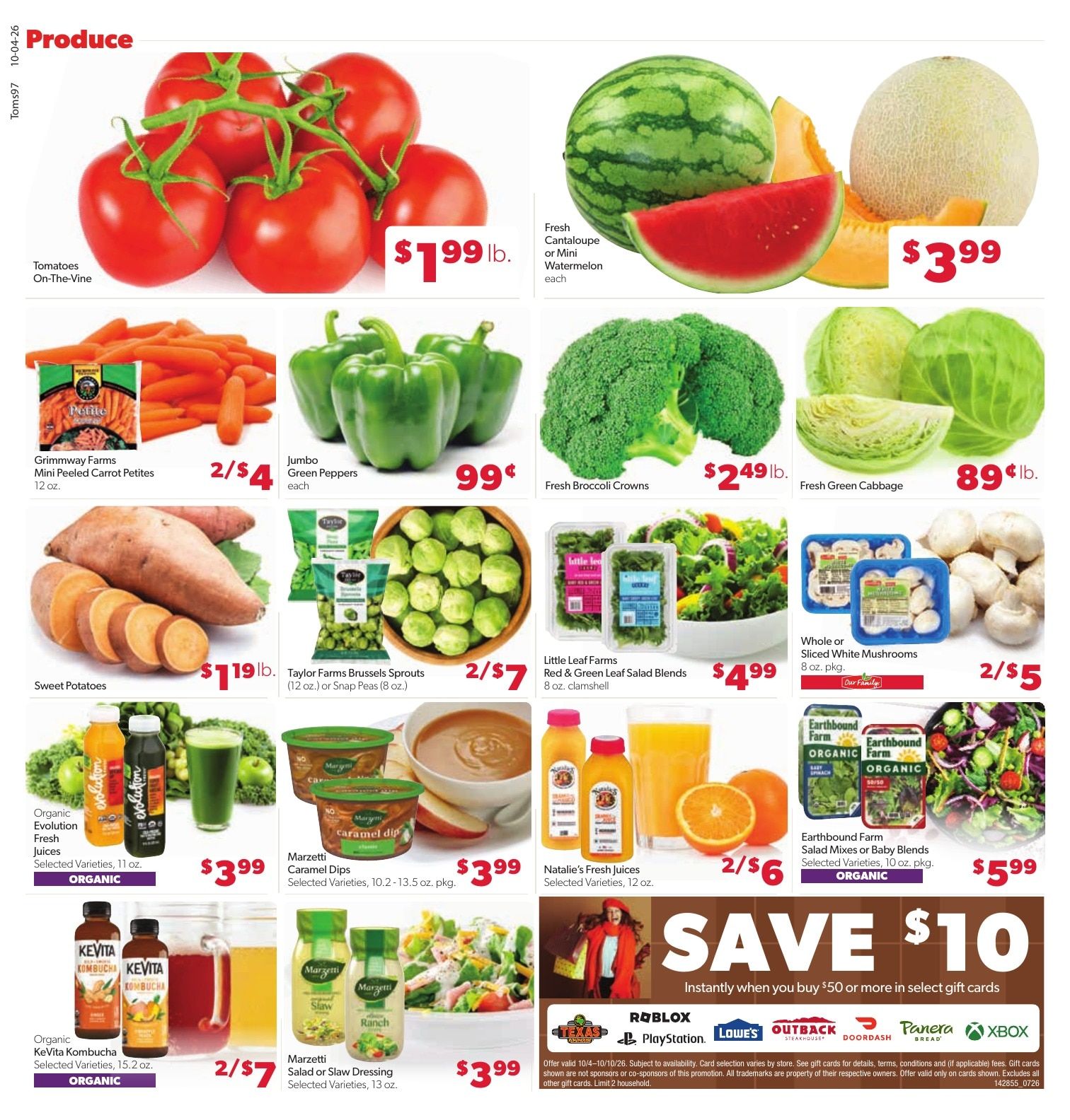 Tom's Food Center (Okemos, MI) Weekly Ad October 4 - 10, 2026