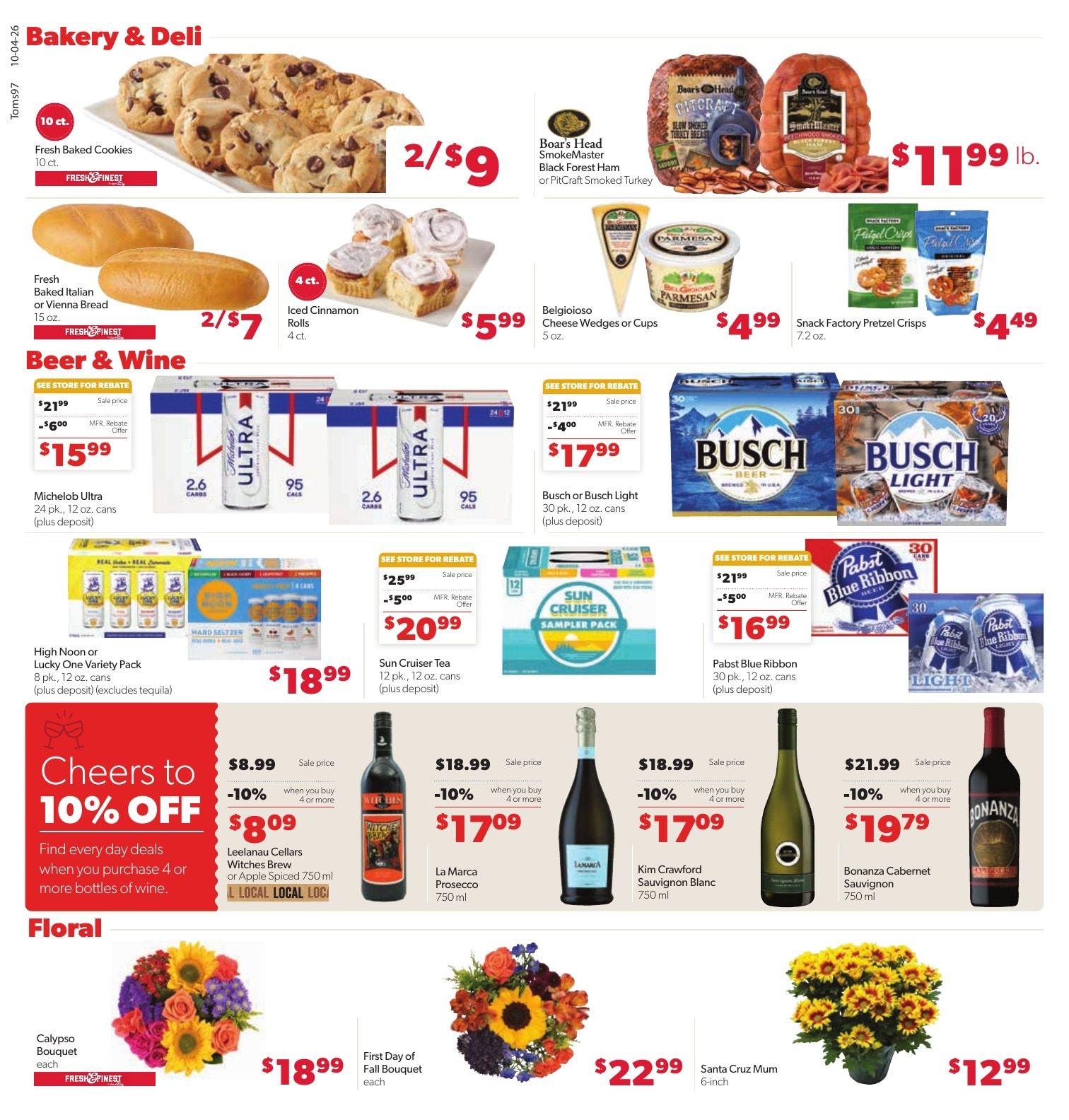Tom's Food Center (Okemos, MI) Weekly Ad October 4 - 10, 2026