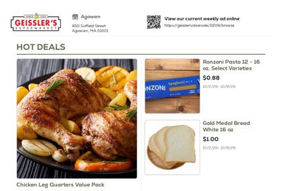 Geissler's Supermarket Weekly Ad October 2 - 8, 2026