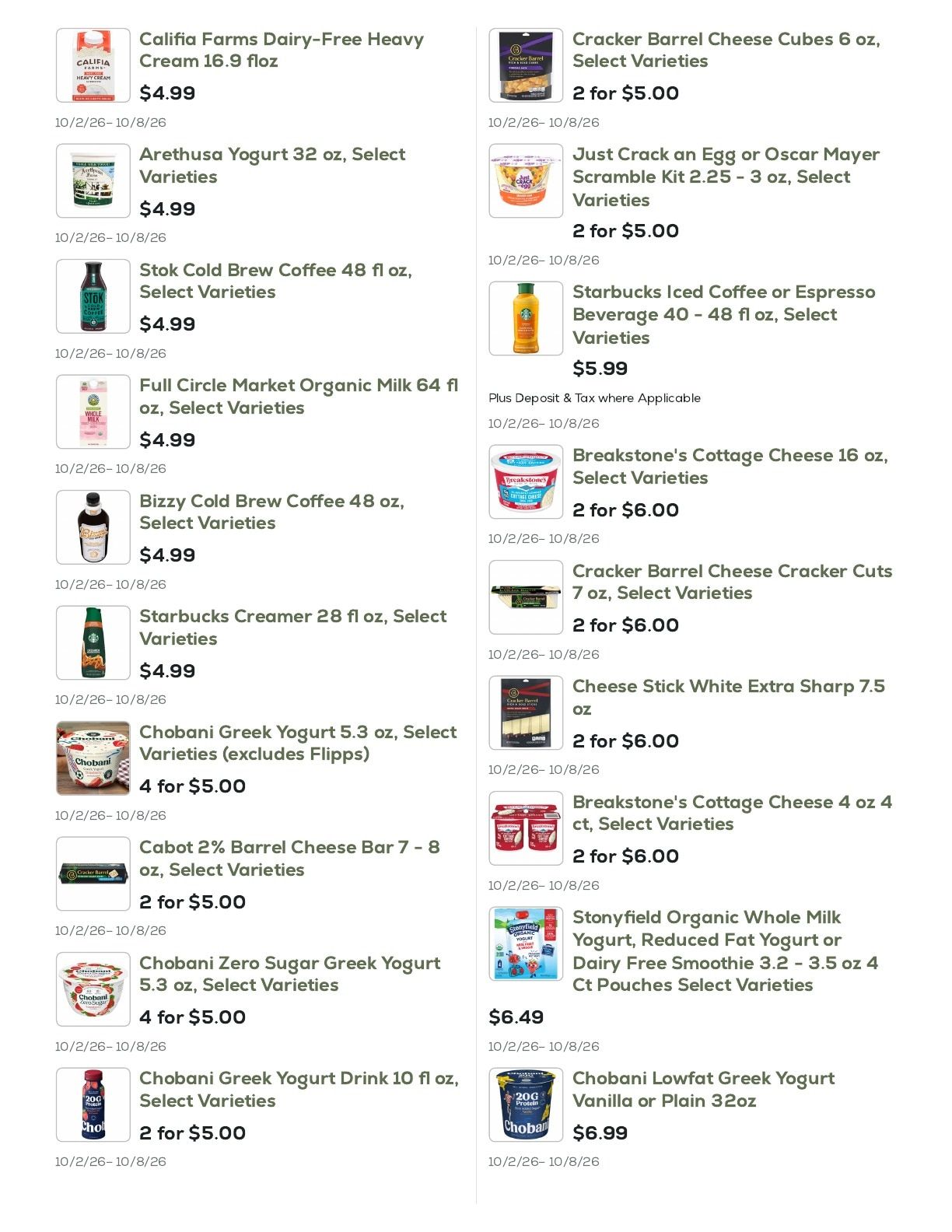 Geissler's Supermarket Weekly Ad October 2 - 8, 2026