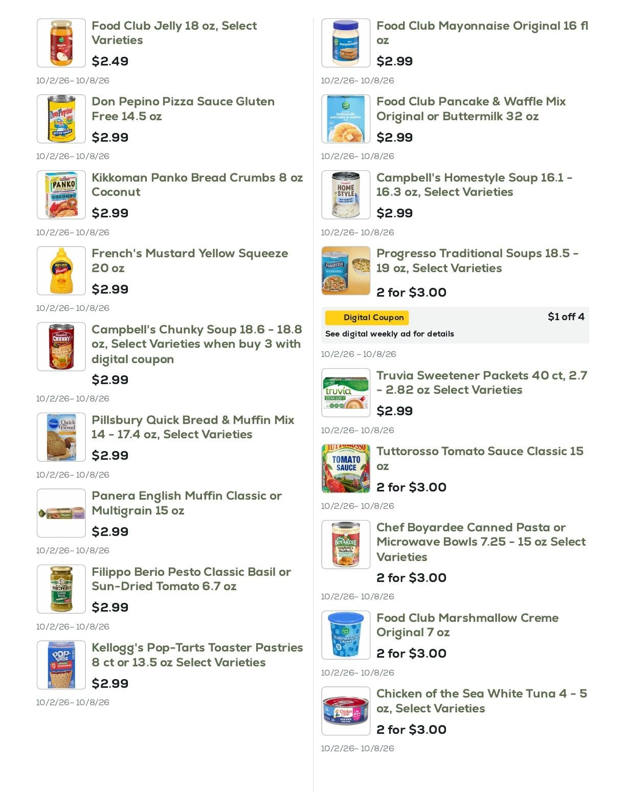 Geissler's Supermarket Weekly Ad October 2 - 8, 2026