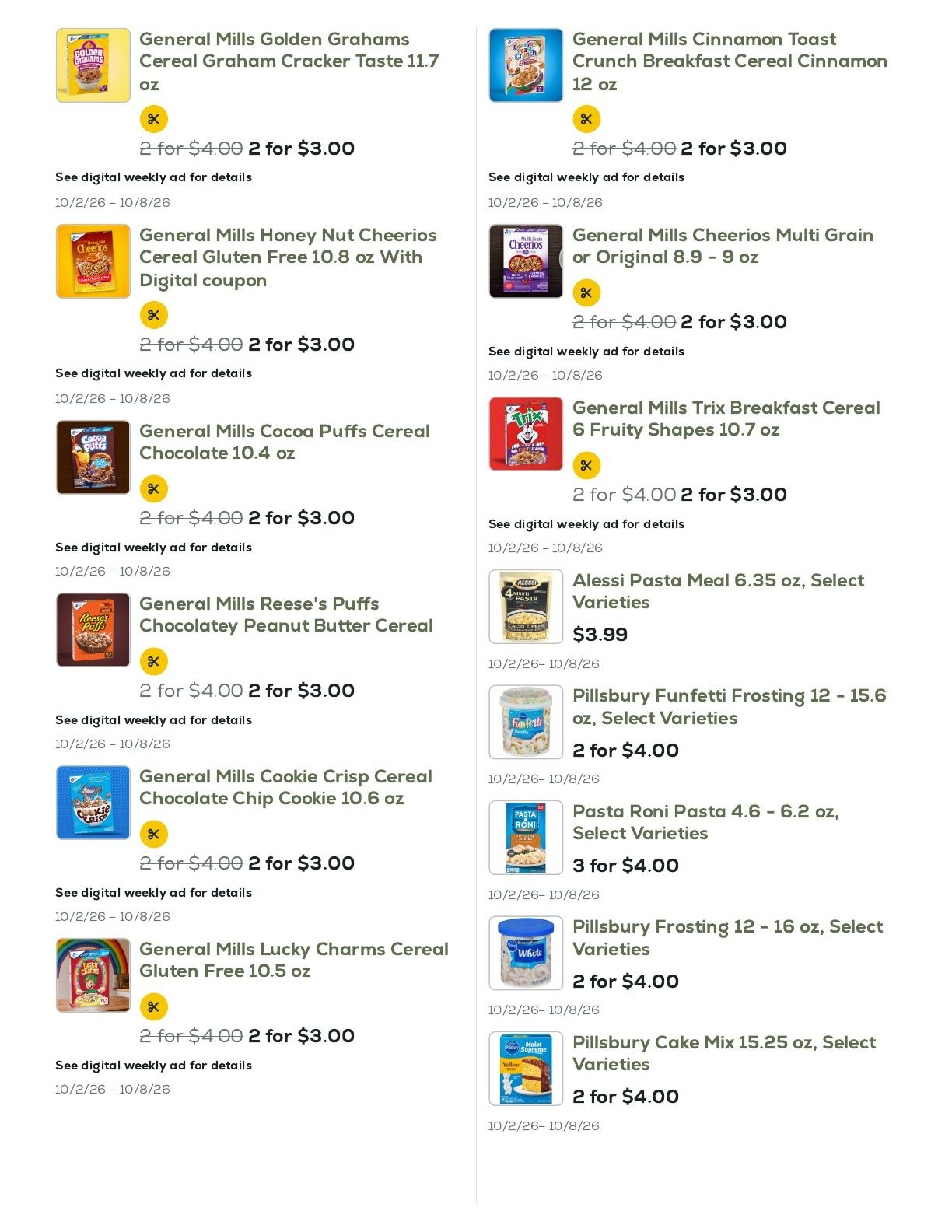 Geissler's Supermarket Weekly Ad October 2 - 8, 2026