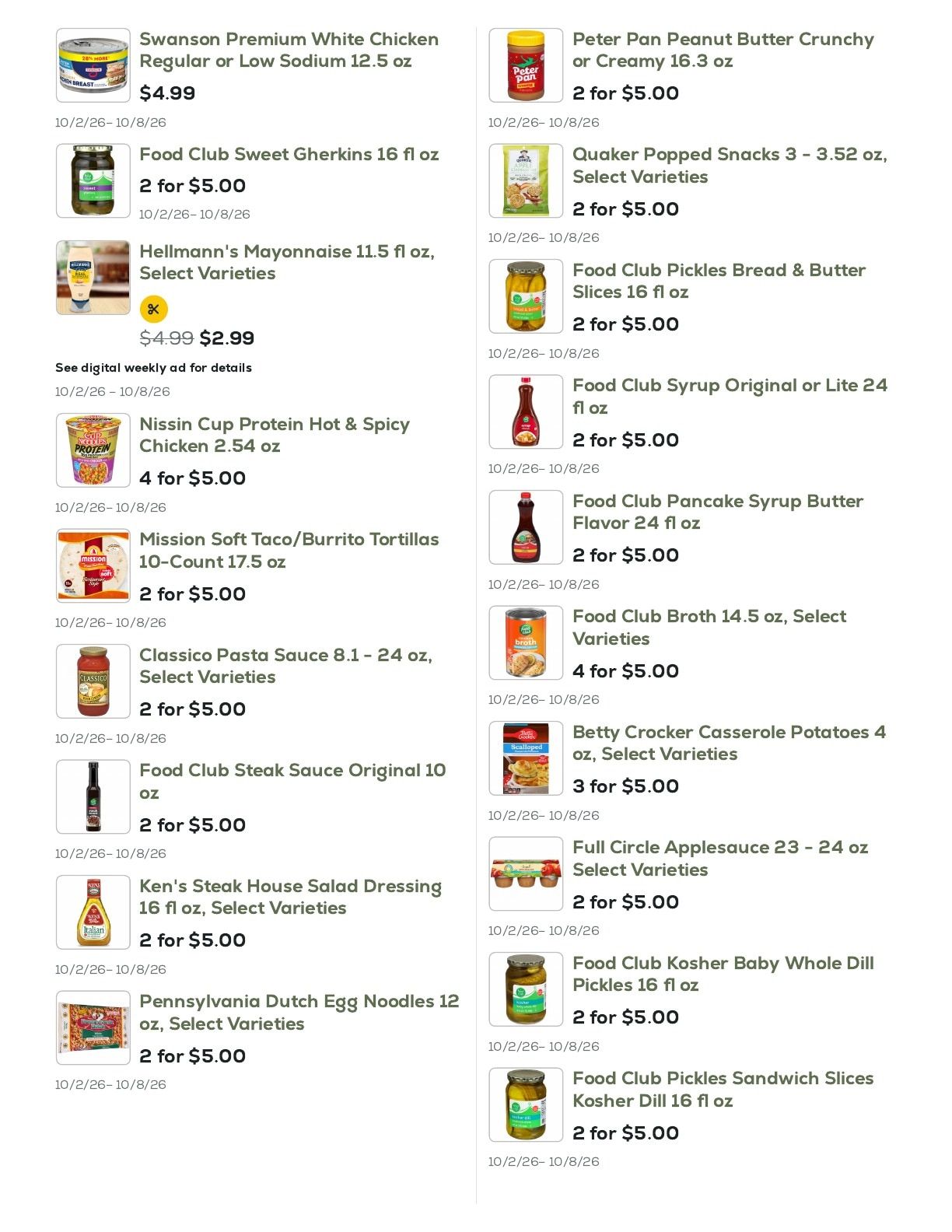 Geissler's Supermarket Weekly Ad October 2 - 8, 2026