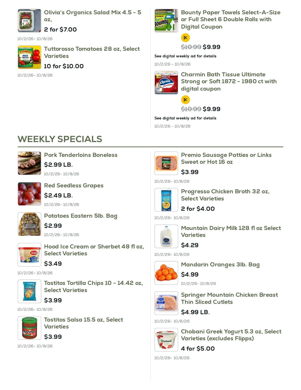 Geissler's Supermarket Weekly Ad October 2 - 8, 2026