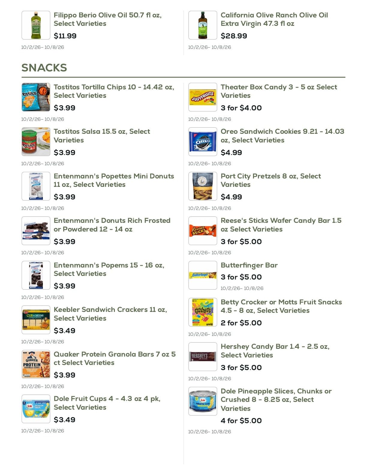 Geissler's Supermarket Weekly Ad October 2 - 8, 2026