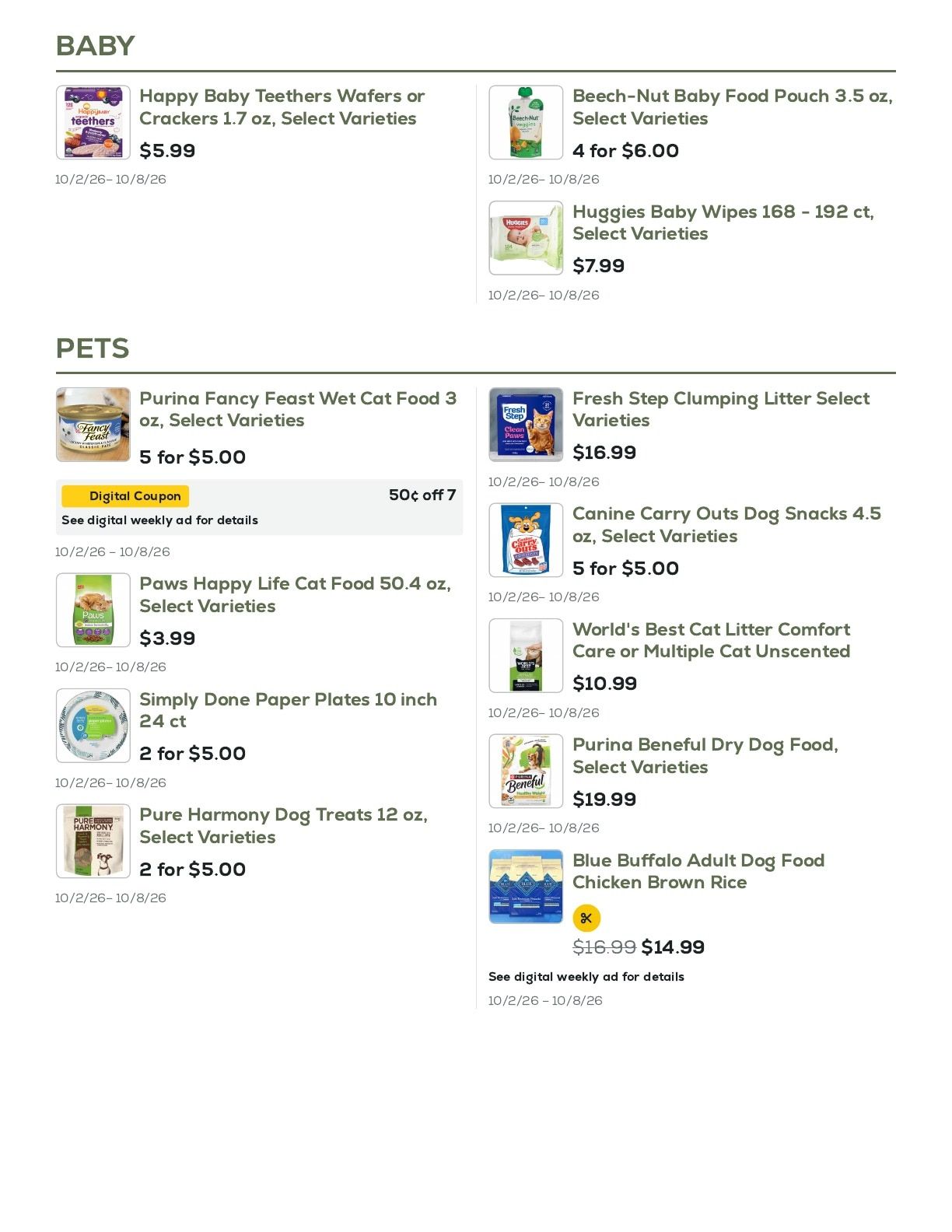 Geissler's Supermarket Weekly Ad October 2 - 8, 2026