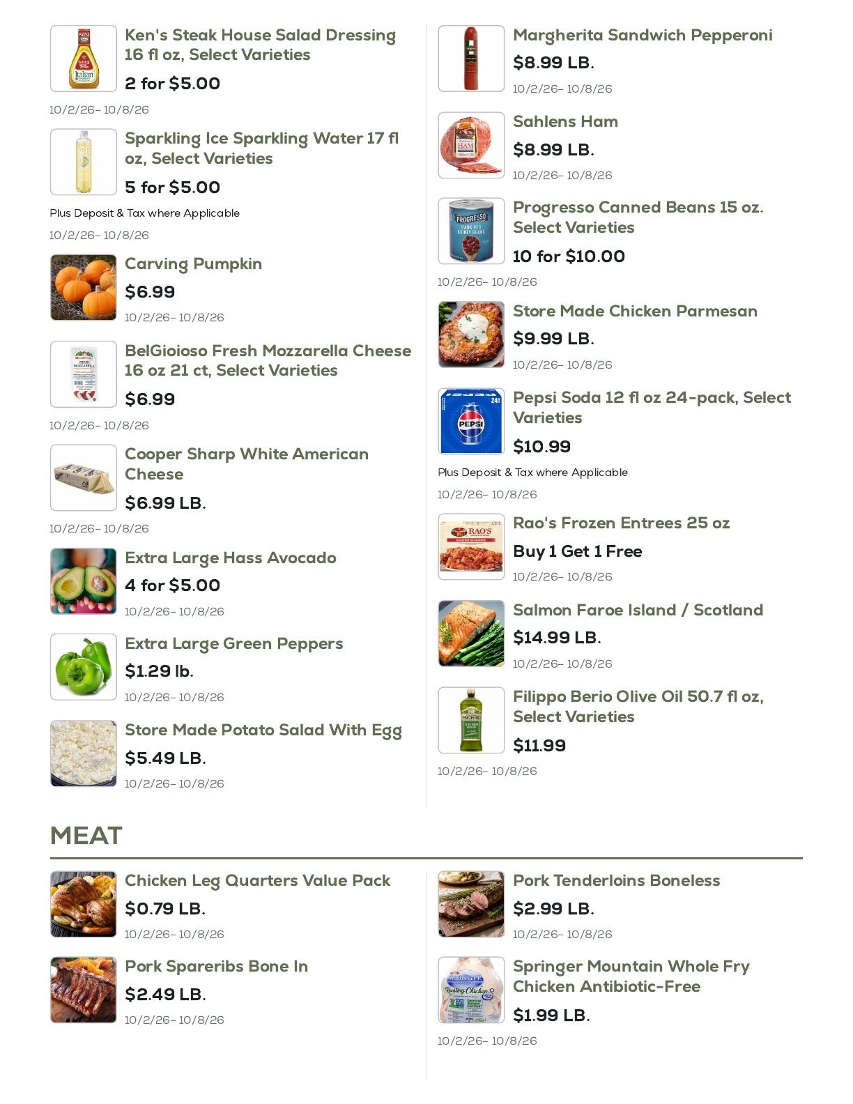 Geissler's Supermarket Weekly Ad October 2 - 8, 2026